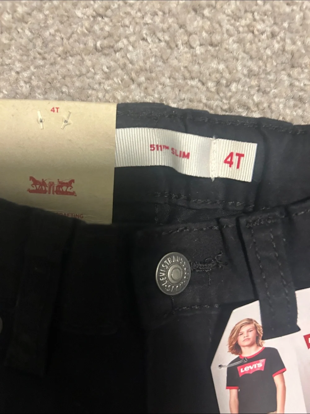Black ’s Kids Slim stretch black pants
